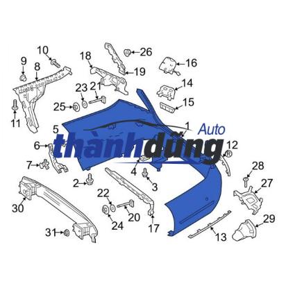 sơ đồ cản sau, ba đờ sốc sau