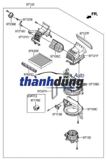 sơ đồ trở quạt giàn lạnh (7), trở quạt điều hòa , trở quạt dàn lạnh