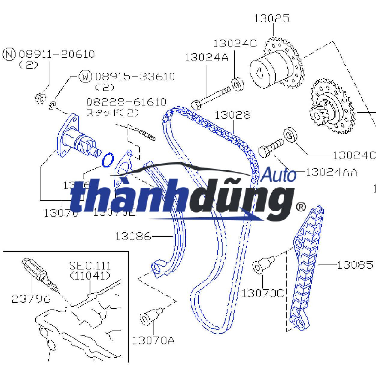 Tỳ xích cam, tỳ xích bơm dầu