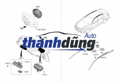 nắp đậy túi khí, Túi khí táp lô (2), túi khí phụ