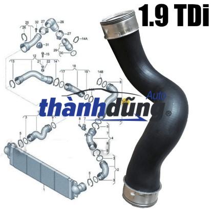 sơ đồ Ống gió làm mát két turbo (4), ống hút gió turbo