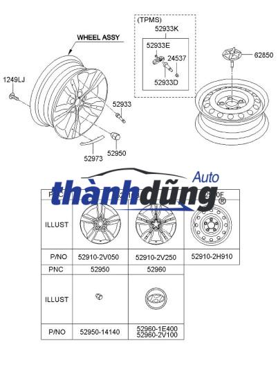 sơ đồ la zăng (2), mâm đúc