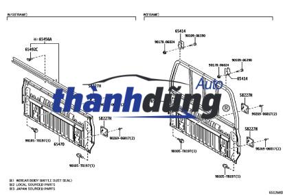 sơ đồ Dây cáp treo cửa thùng sau (2)