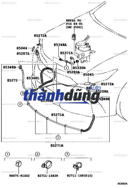 sơ đồ Vòi Phun Nước Rửa Đèn Pha (1)