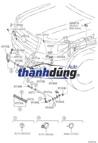 sơ đồ Vòi Phun Nước Rửa Đèn Pha (2)