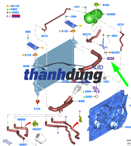 hệ thống làm mát, két nước ống nước két nước 1