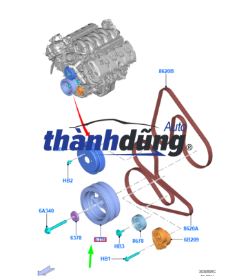 puly trục cơ puly cốt máy PULY TRỤC CƠ TOYOTA ALTIS 2000-2017 | 1347022021